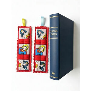 Handmade superhero bookmarks supergirl wonder woman set of 2